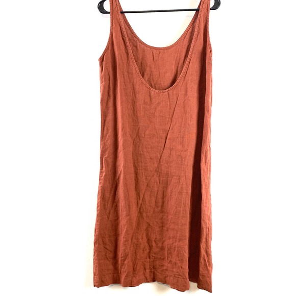 Linenfox Rust Midi Dress - Picture 6 of 9